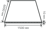 Лист нержавеющий  10х1500х6000  мм.  AISI 201 (12Х15Г9НД) горячекатаный,  матовый